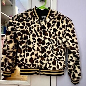 Flowers By Zoe Camo Jacket w/ Varsity Stripes